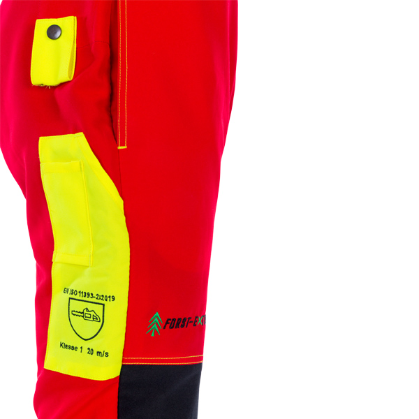 Forst_Extrem_Hose_rot_gelb_3 Forst-Extrem Beginner 2.0 Schnittschutzhose - Rot-Gelb
