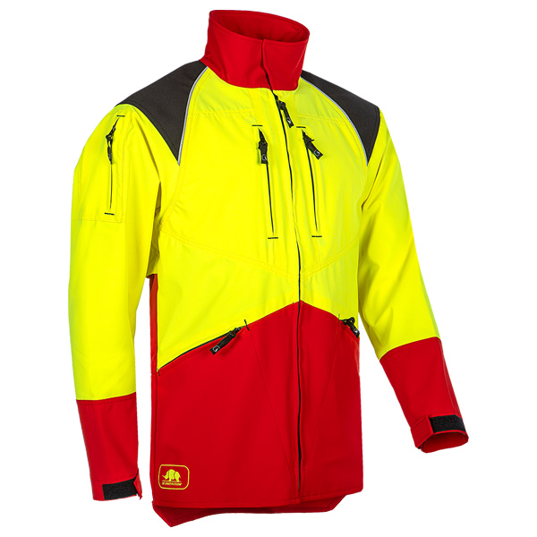 SIP_ForstPro_1SKJA_rot-gelb_2 SIP Forest Pro Forstjacke, Rot-Neongelb