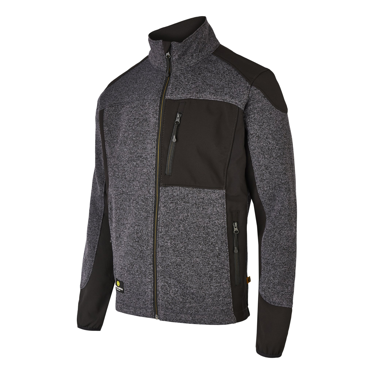 HS-80509-9074_2 Hans Schäfer Strickfleecejacke Smart - grau