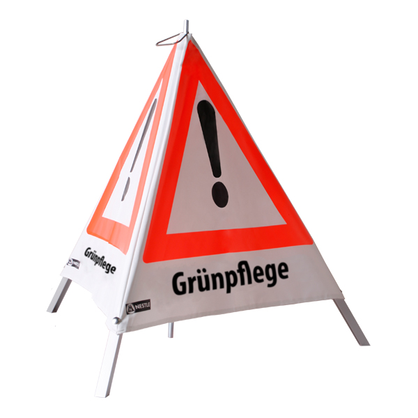Warnpyramide Grünpflege
