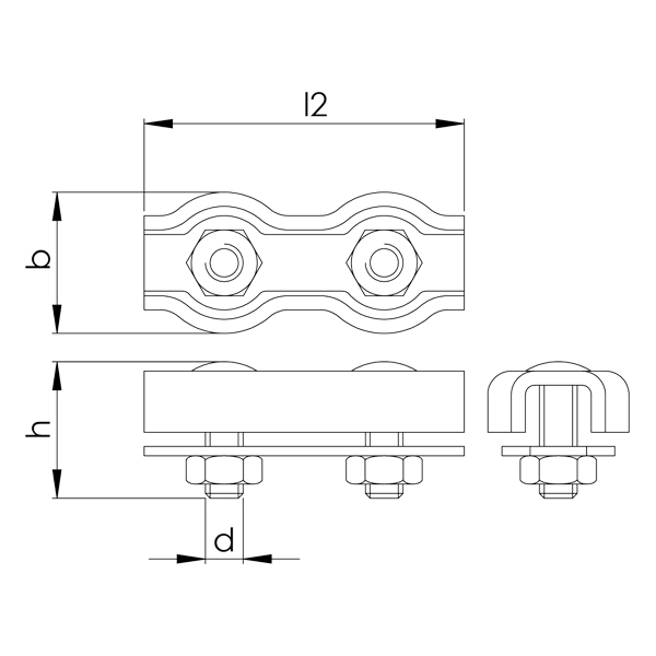 Edelstahl Duplex Seilklemme