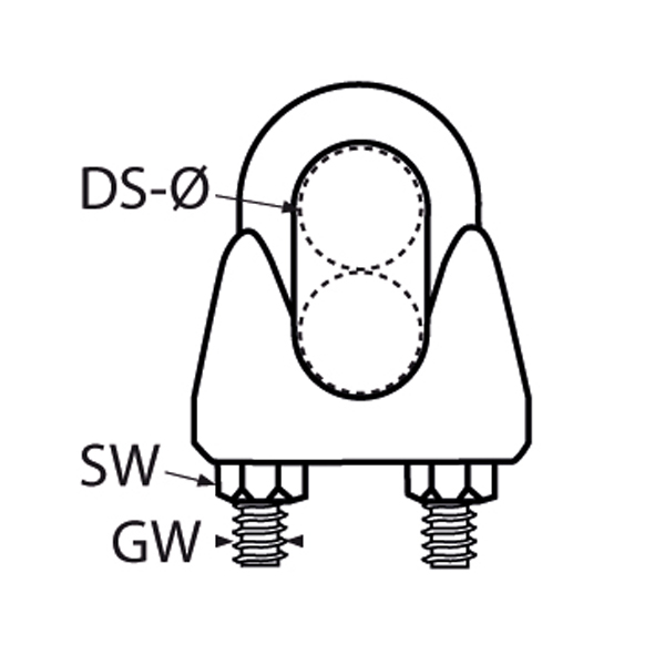 Edelstahl Seilklemme A4-AISI 316