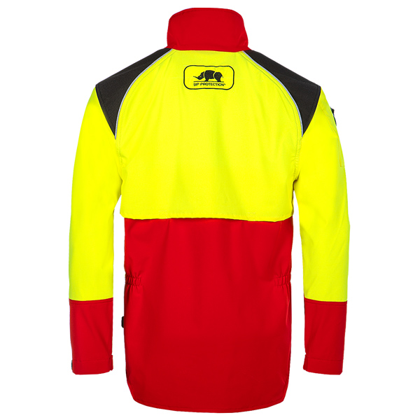 SIP_ForstPro_1SKJA_rot-gelb_3 SIP Forest Pro Forstjacke, Rot-Neongelb